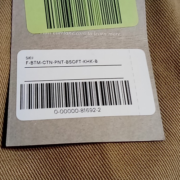 EVERLANE WOMEN'S Pants Slacks Trousers TAN BEIGE Casual Work 8 KHAKI - Picture 9 of 9